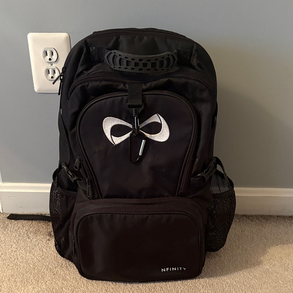 NFINITY Black Backpack with Silver Logo